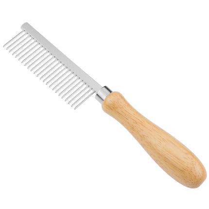 Miranda Metal Comb with Wooden Handle