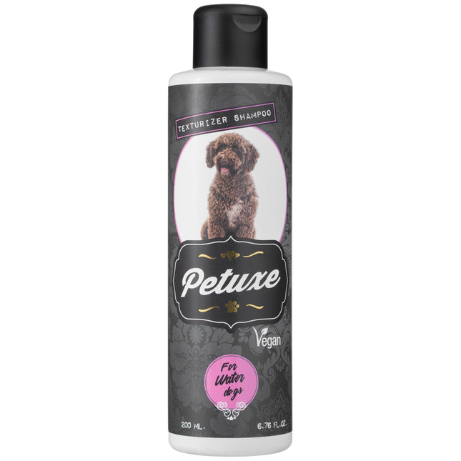 Petuxe Texturizing Shampoo - vegan moisturizing and texturizing shampoo for dog breeds with curly fur, concentrate 1:4