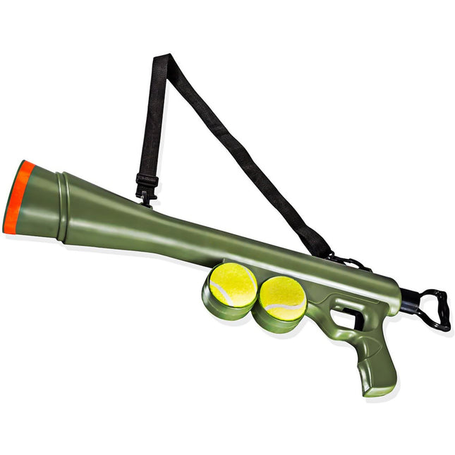 Flamingo Bazooka Tennis Ball Shooter - tennis ball launcher for dogs, range 20m