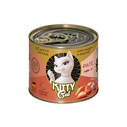 Kitty Cat & Poultry Pâté - grain-free wet food, pâté for cats, with salmon and poultry