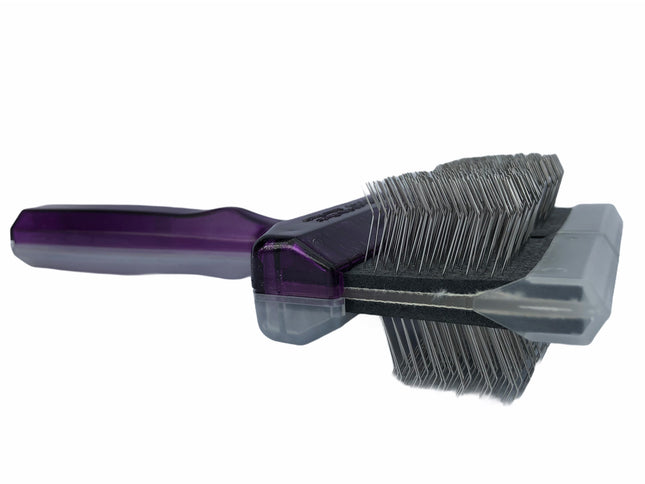 ActiVet Duo Plus Brush Tufffinish Coater 2-in-1 - two stiff brushes in one, for detangling and removing undercoat - large 9cm