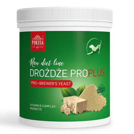 Pokusa Raw Diet Brewer's Yeast Pro Plus - brewer's yeast for dogs and cats enriched with prebiotics, strengthens immunity and digestive system.