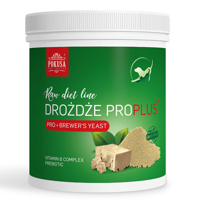 Pokusa Raw Diet Brewer's Yeast Pro Plus - brewer's yeast for dogs and cats enriched with prebiotics, strengthens immunity and digestive system.