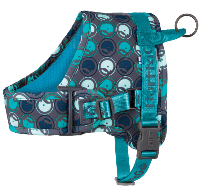 Hurtta Go Harness Sky 90 - 120cm - comfortable harness with handle, perfect for long walks