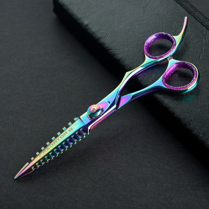 Excalibur Shears Predator Colorful - very sharp grooming scissors, straight