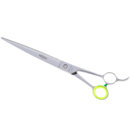 Geib Crocodile Straight Scissors - professional straight grooming scissors with thin blades and micro-serration, Japanese steel