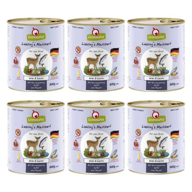 GranataPet Venison - grain-free wet dog food, venison and salmon