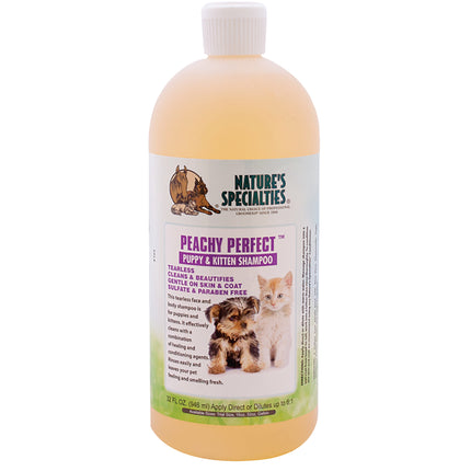 Nature's Specialties Peachy Perfect Shampoo - gentle, tear-free shampoo for kittens and puppies, concentrate 1:6