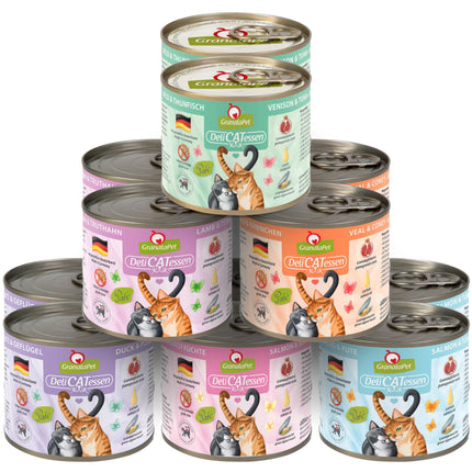 GranataPet DeliCatessen Food Set - Grain-Free Wet Cat Food, Mix of 6 Flavors, Set 1