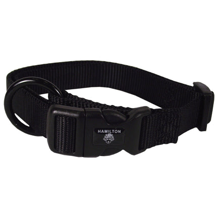 Hamilton Classic Adjustable Collar - nylon collar with smooth circumference adjustment, for medium and large breed dogs