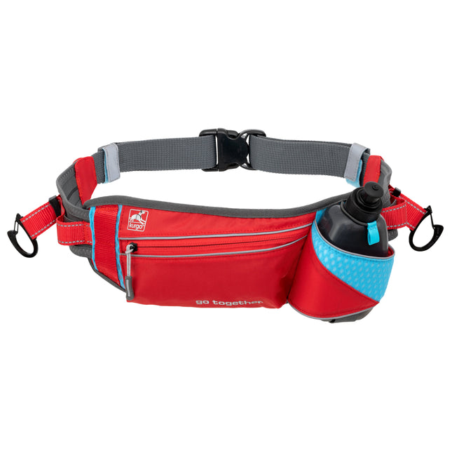 Kurgo On Trail Running Belt - running belt for dogs, with a water bottle and accessory pocket