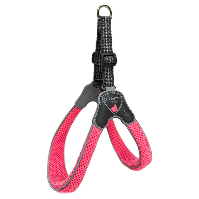 Coralpina Cinquetorri Fluo Harness - lightweight mesh harness for small and medium dogs, neon