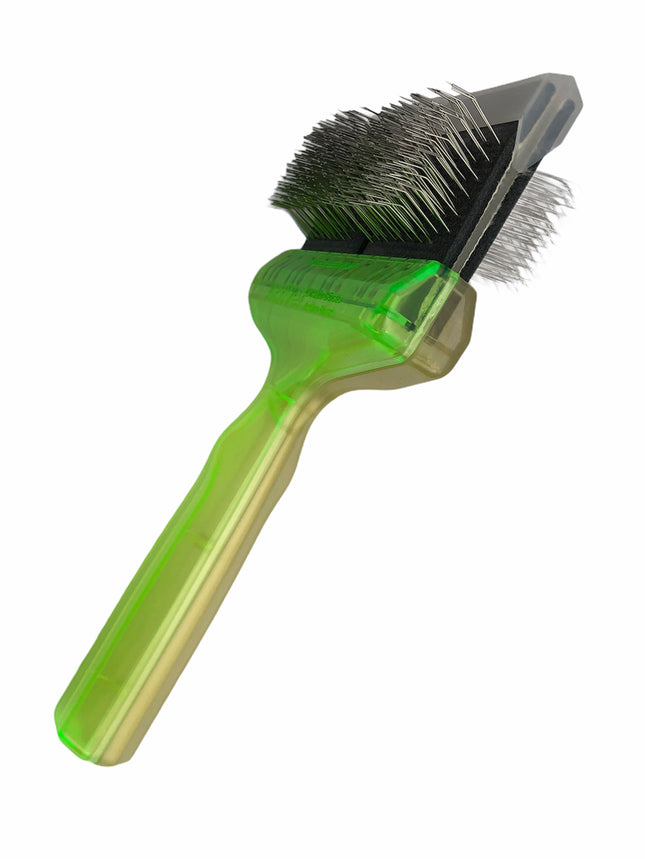 ActiVet Duo Plus Brush SilCoater 2in1 - two soft brushes in one, for long, fine, and silky coats - large 9cm