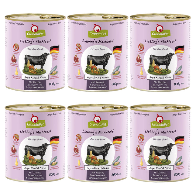 GranataPet Angus Beef & Pumpkin - single protein grain-free wet food for dogs, beef and pumpkin