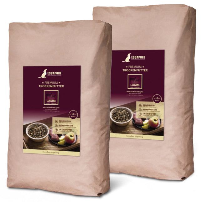 Escapure Premium Lamb - high-quality dog food, oven-baked lamb