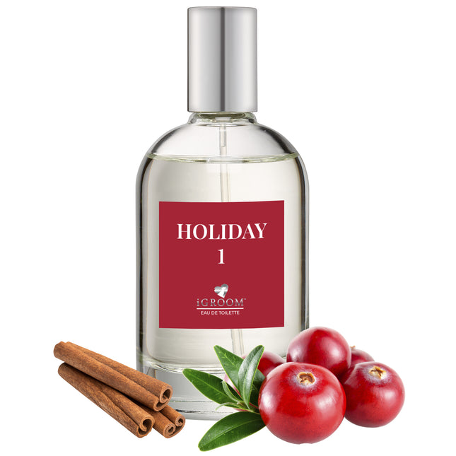 IGroom Eau De Toilette Holiday 1 - perfume for dogs with the scent of cinnamon, cloves, and cranberry