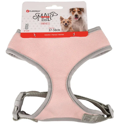 Flamingo Small Dog Harness - non-restrictive harness for small dogs, with air-mesh fabric