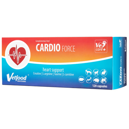 Vetfood Cardioforce - supplement supporting proper heart function for dogs, cats, ferrets, and rats - 120 tablets