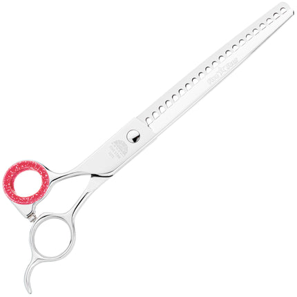 Kenchii Five Star Offset Left Chunkers - grooming thinning shears for left-handed users, 21 teeth