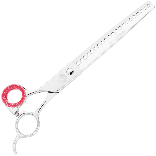 Kenchii Five Star Offset Left Chunkers - grooming thinning shears for left-handed users, 21 teeth