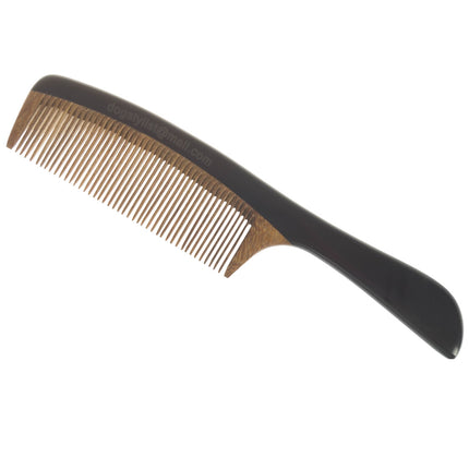 P&W Dog Stylist Comb - scented, anti-static comb with a sandalwood handle, dense tooth spacing