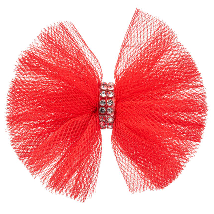 Blovi Bow tulle bow with rhinestones