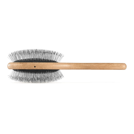 Artero Nature Double Slicker Pin Brush - Dual-Sided Bamboo Poodle Brush