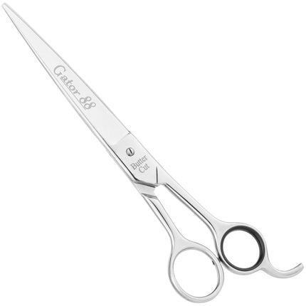 Geib Gator 88 Straight Scissors - sturdy grooming scissors with wide blades and micro-serration