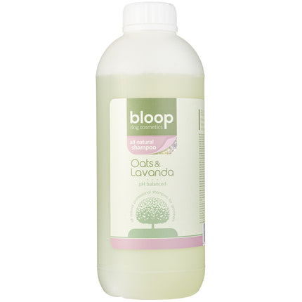 Bloop All Natural Oats & Lavender Shampoo - natural cleansing shampoo for dogs with oat extract and lavender oil, concentrate 1:5