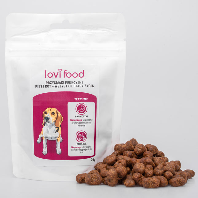 Lovi Food Digestion - treats for dogs and cats, with probiotics and cellulose