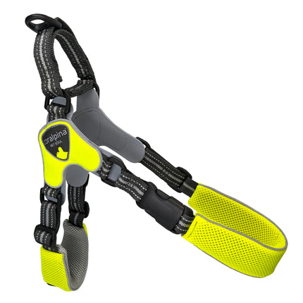 Coralpina Fiames Fluo Harness - lightweight adjustable harness for medium and large dogs, neon yellow