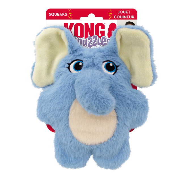 KONG Snuzzles Kiddos Elephant - plush toy for small dogs, elephant with a large squeaker