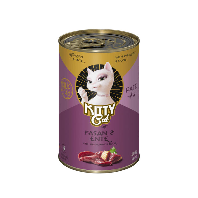 Kitty Cat Pheasant & Duck Pâté - Grain-Free Wet Food, Pâté for Cats, with Pheasant and Duck