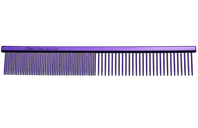 Chris Christensen Face/Feet Comb - professional mini comb for the face and whiskers, purple