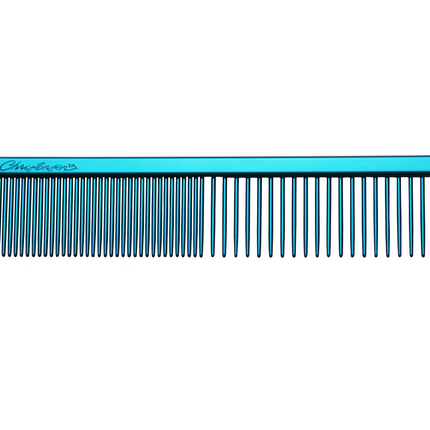 Chris Christensen Face/Feet Comb - professional mini comb for the face and whiskers, blue