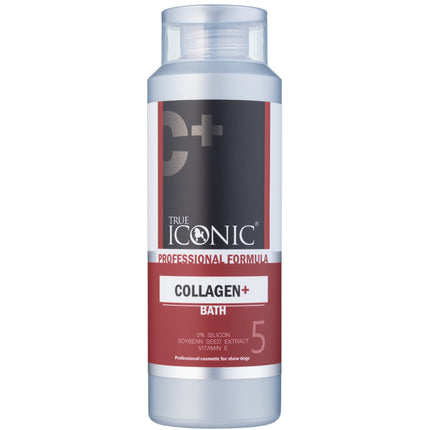 True Iconic Collagen Plus Bath - professional regenerating shampoo for all types of fur, with collagen and vitamin E, concentrate 1:7