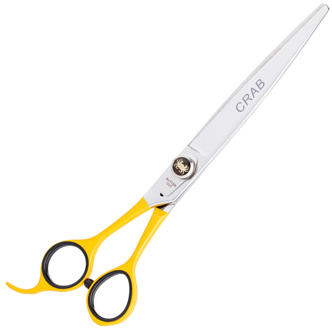 Geib Crab Straight Lefty Scissors Level 1 - straight scissors for pet grooming with a single-sided micro-grind, left-handed