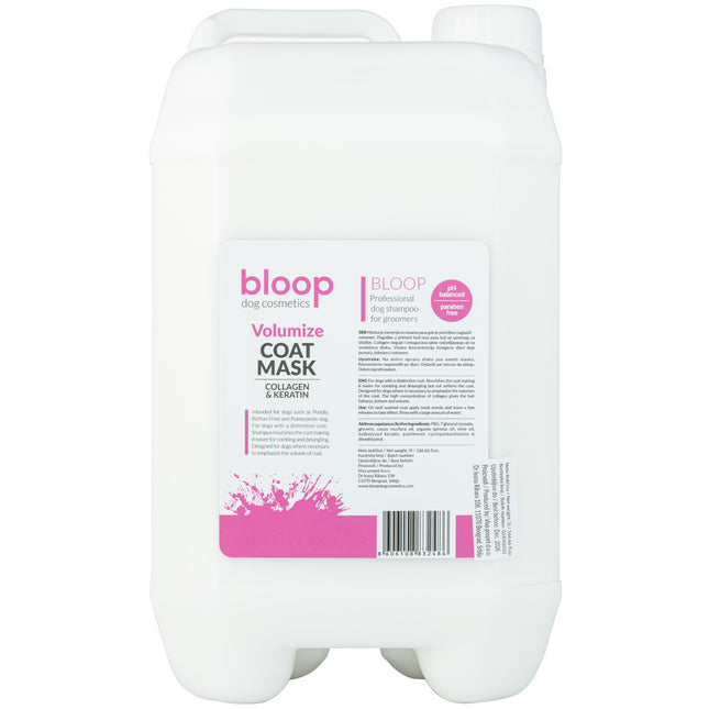 Bloop Volumize Coat Mask - volumizing and rejuvenating coat mask for dogs, with collagen and keratin