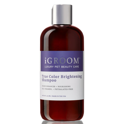 IGroom True Color Brightening Shampoo - shampoo for dogs and cats, enhances coat color and adds shine, concentrate 1:8