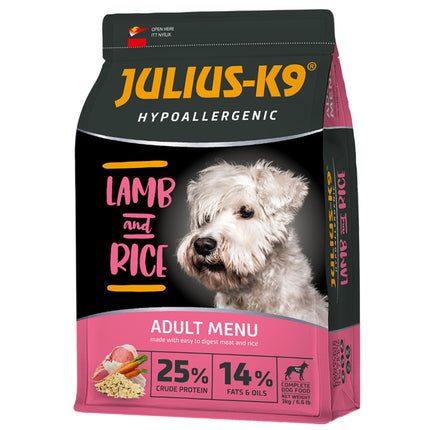 Julius - K9 Hypoallergenic Lamb & Rice Adult - hypoallergenic dog food, lamb with rice - PROMOTION due to best before date