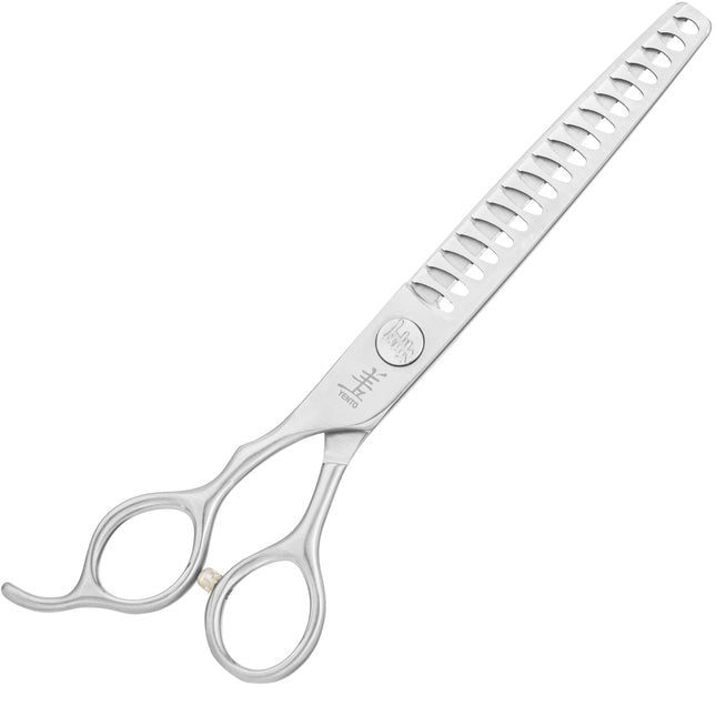 Yento Fanatic Series Chunker Lefty - professional single-sided chunking shears made of carbon stainless steel, left-handed with 18 teeth