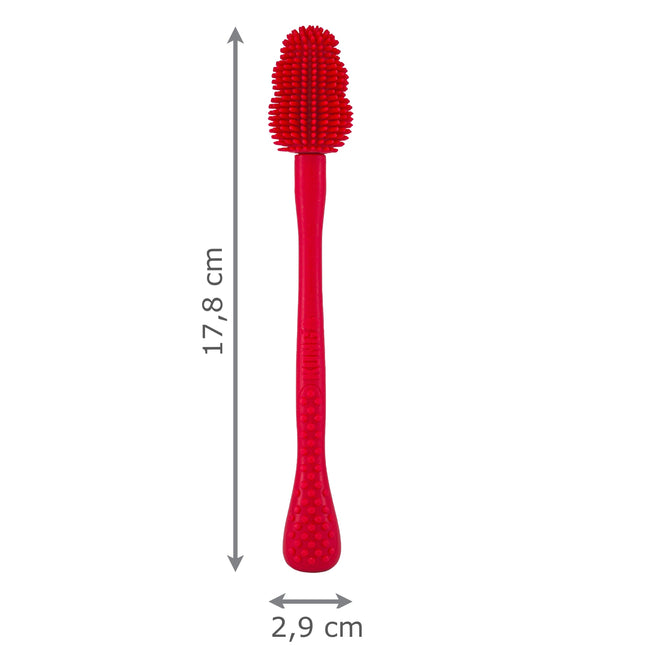 KONG Classic Brush S - (22cm) - toy brush for dog treats, antibacterial