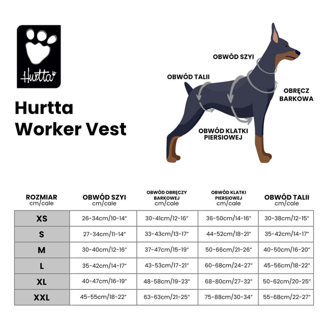 Hurtta Worker Vest Camo - reflective vest for dogs, waterproof