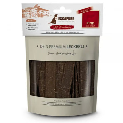 Escapure Premium Stangerl Beef with Cheese - natural dog treats, meat strips, beef with cheese