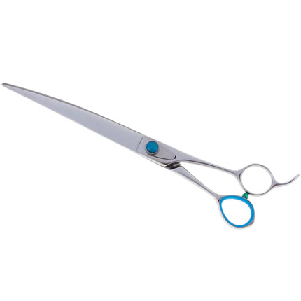 Geib Super Gator Curved Scissors - professional curved grooming scissors with micro-serration, ergonomic handle, made of triple-hardened stainless steel