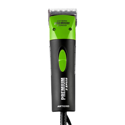 Artero Premium 2 - Speed Clipper 25W - professional, two-speed pet grooming clipper with blade - green