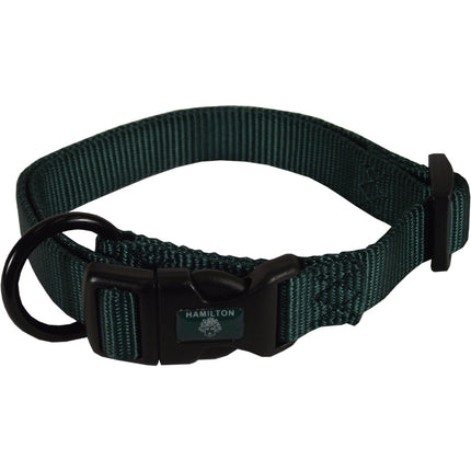 Hamilton Classic Adjustable Collar - nylon collar with smooth circumference adjustment, for small and medium breed dogs