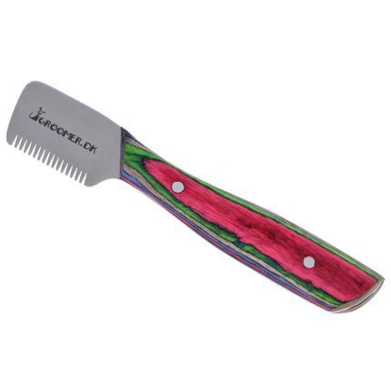 Groomer.dk Classic Trimmer Rainbow Edition - professional classic trimmer with a colorful wooden handle