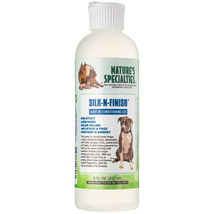 Nature's Specialties Silk - N - Finish Gel - multifunctional gel conditioner for dogs and cats, prevents snow sticking