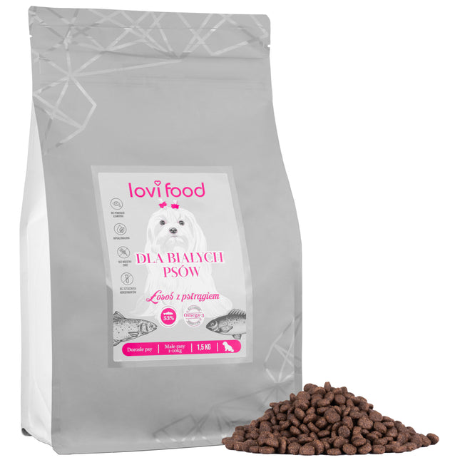 Lovi Food Salmon with Trout - Grain-Free Dog Food for Small Breeds, with Sweet Potatoes and Asparagus